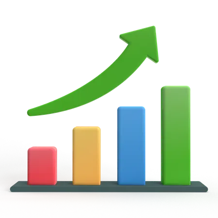 Croissance  3D Icon