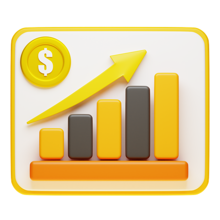 Croissance  3D Icon