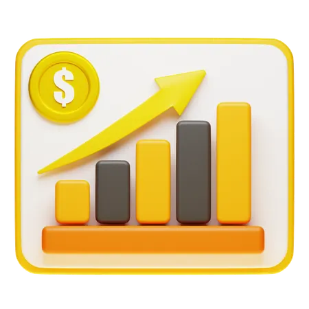 Croissance  3D Icon