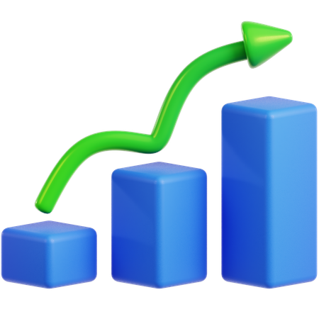 Croissance  3D Icon