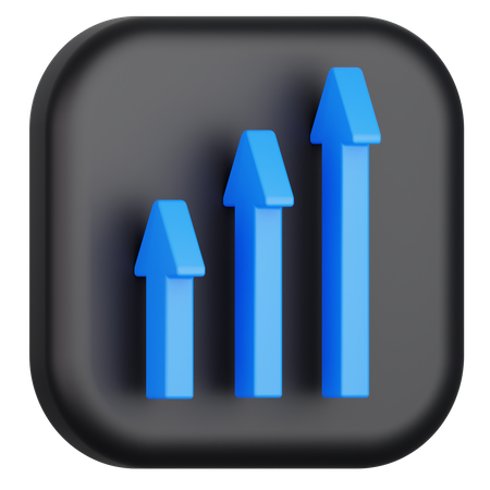 Croissance  3D Icon