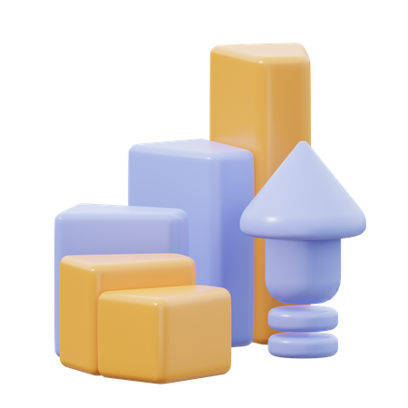 Croissance  3D Icon