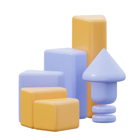 Croissance  3D Icon