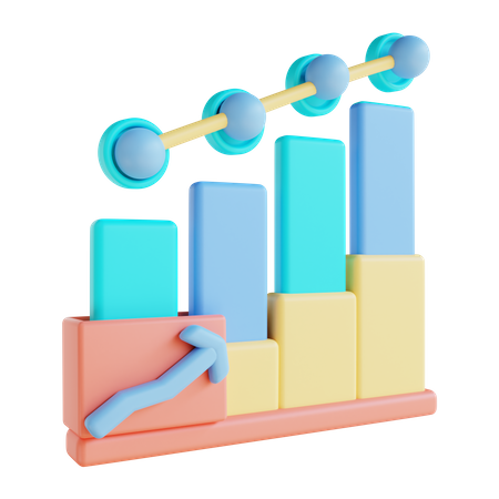 Croissance analytique  3D Icon