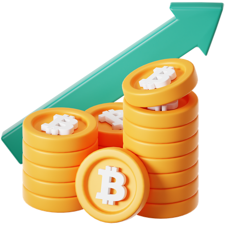 Croissance des crypto-monnaies  3D Icon