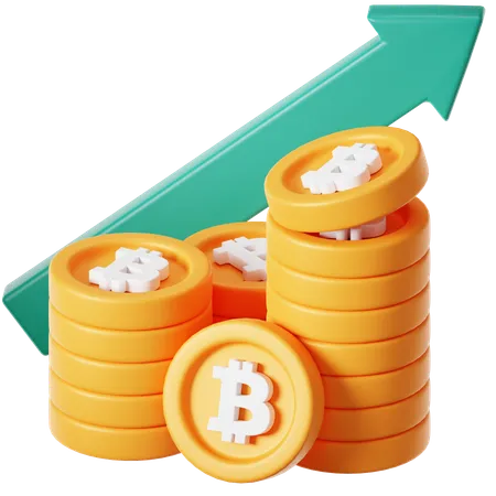 Croissance des crypto-monnaies  3D Icon