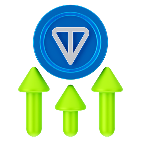 Croissance de la tonne de pièces  3D Icon