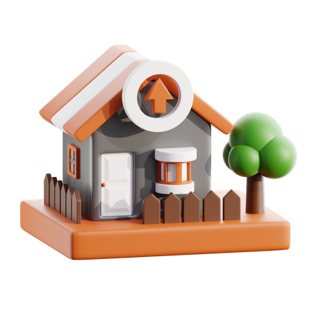 Croissance de la valeur de la maison  3D Icon