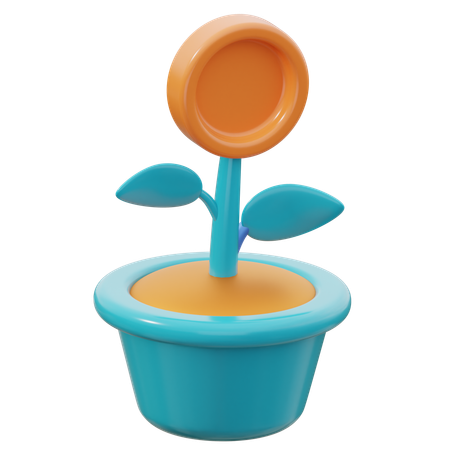 Croissance monétaire  3D Icon