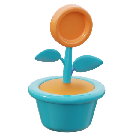 Croissance monétaire  3D Icon