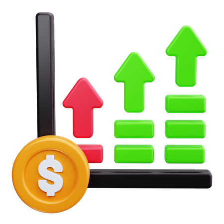 Croissance monétaire  3D Icon