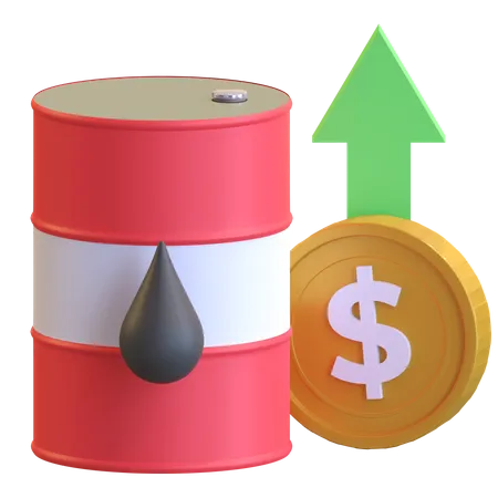 Croissance de l'industrie pétrolière  3D Illustration