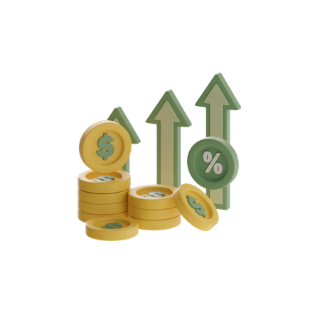 Croissance des bénéfices  3D Icon