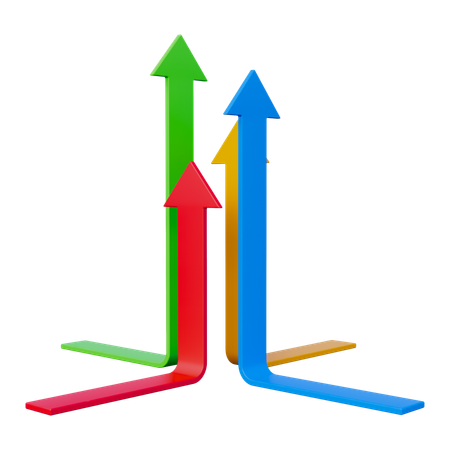 Croissance des entreprises  3D Icon