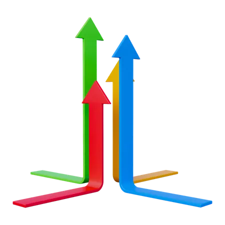 Croissance des entreprises  3D Icon