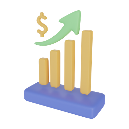 Croissance des entreprises  3D Illustration