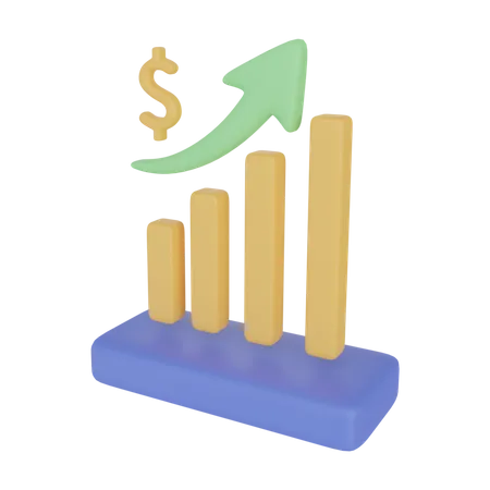 Croissance des entreprises  3D Illustration