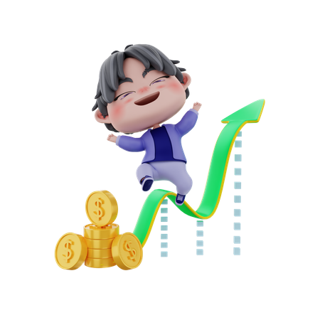Croissance des investissements  3D Icon