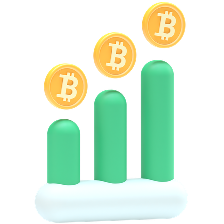 Croissance des bitcoins  3D Icon
