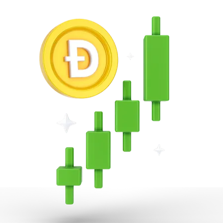 Croissance du Dogecoin  3D Icon