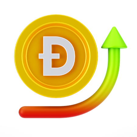 Croissance du Dogecoin  3D Icon