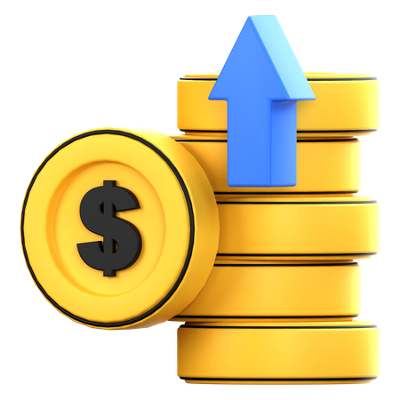 Croissance du dollar  3D Icon