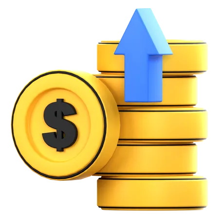 Croissance du dollar  3D Icon