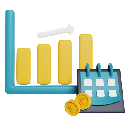 Croissance financière  3D Icon