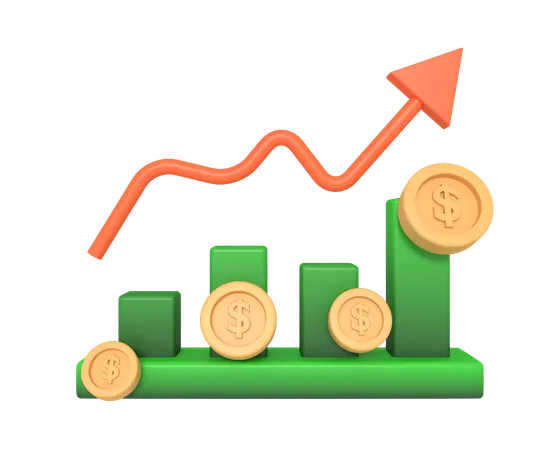 Croissance financière  3D Icon