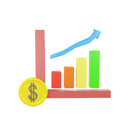 Croissance financière  3D Icon