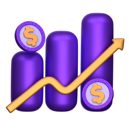 Croissance financière  3D Icon