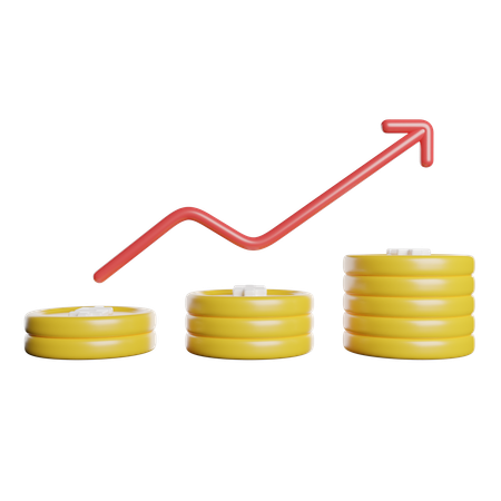 Croissance financière  3D Icon