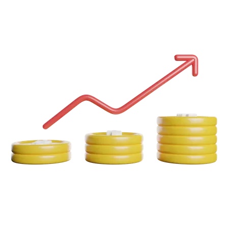 Croissance financière  3D Icon