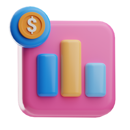 Croissance financière  3D Icon