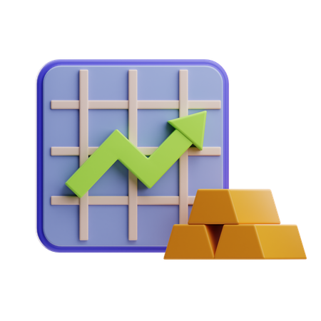Croissance financière  3D Icon
