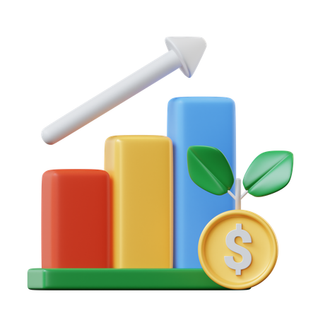 Croissance financière  3D Icon
