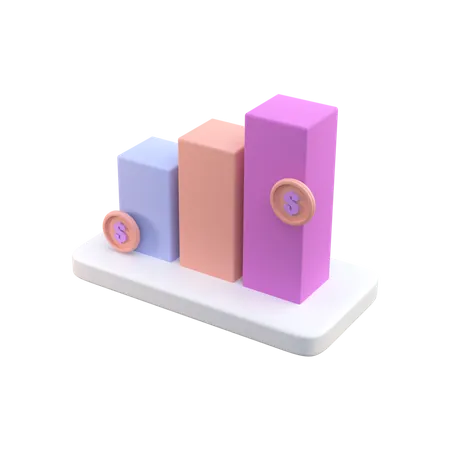 Croissance financière  3D Illustration