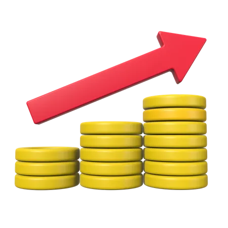 Croissance financière  3D Icon