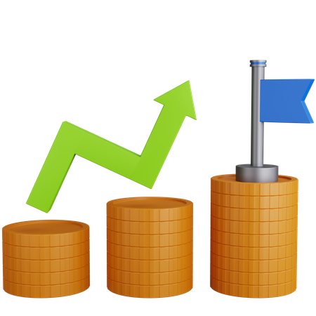 Croissance financière  3D Icon