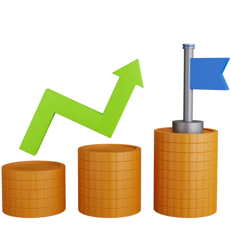 Croissance financière  3D Icon