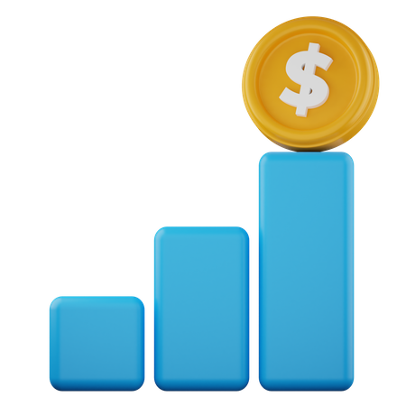 Croissance financière  3D Icon