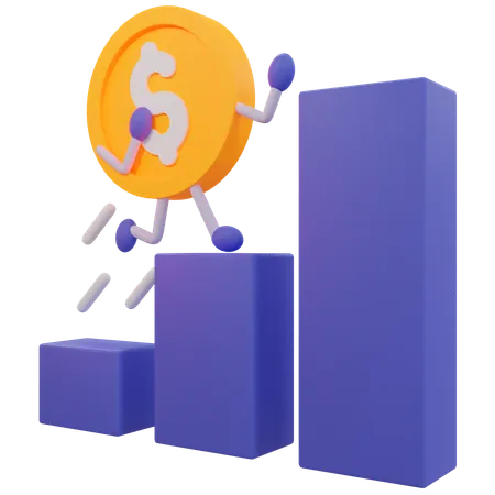 Croissance financière  3D Icon