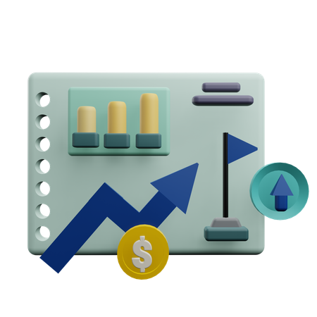 Croissance financière en hausse  3D Icon