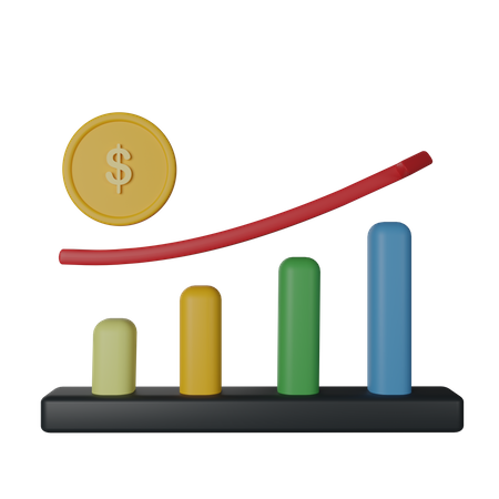 Croissance financière  3D Icon