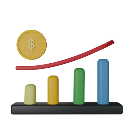 Croissance financière  3D Icon