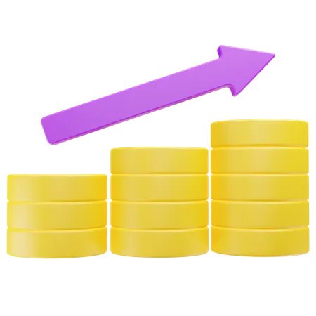 Croissance financière  3D Icon