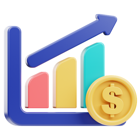 Croissance financière  3D Icon