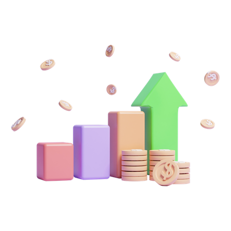 Croissance financière  3D Icon