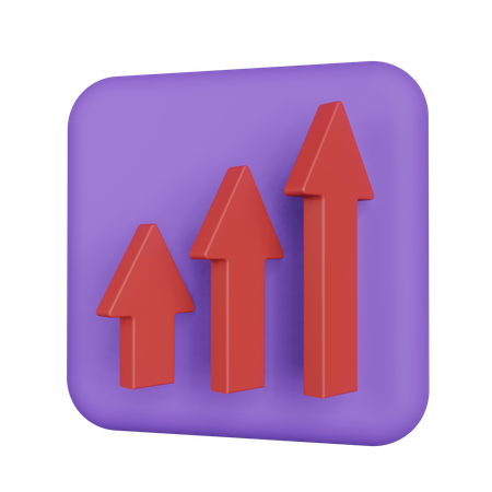 Flèche de croissance  3D Illustration