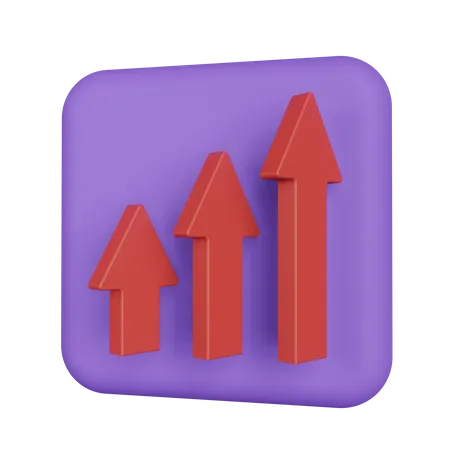 Flèche de croissance  3D Illustration